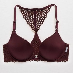 Aerie Brooke Burgundy Bra